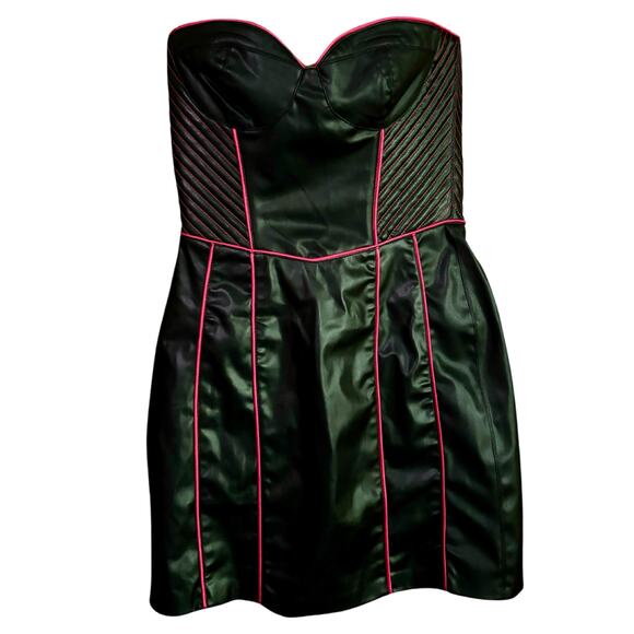 Zara Dresses & Skirts - Zara faux leather mini corset dress